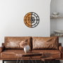 Wallity Reloj de Pared Decorativo de Madera en Nogal y Negro
